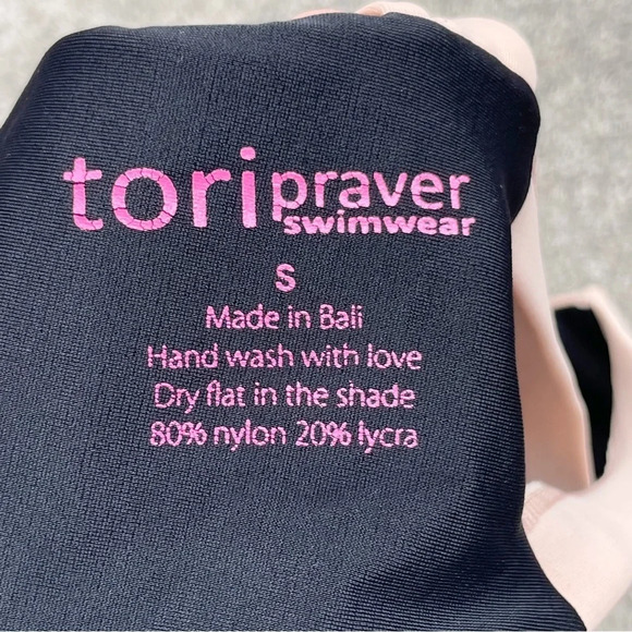 Tori Praver color block bikini top Sz S - Picture 3 of 3